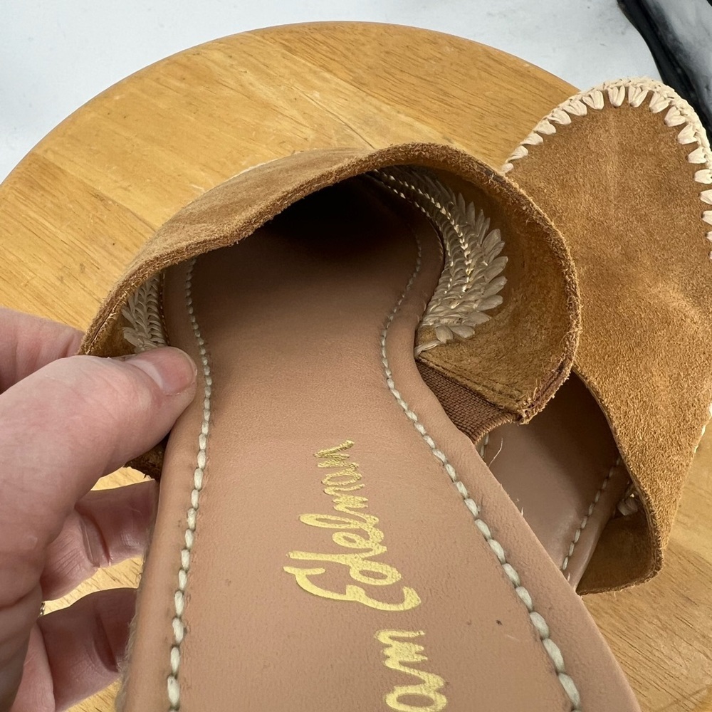 Sam Edelman Austin Espadrille Mule Slide Shoes  Cow Suede Leather 8 - Picture 8 of 11